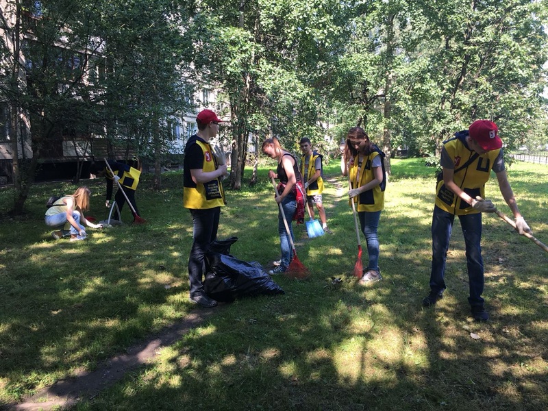 Трудовой отряд в действии