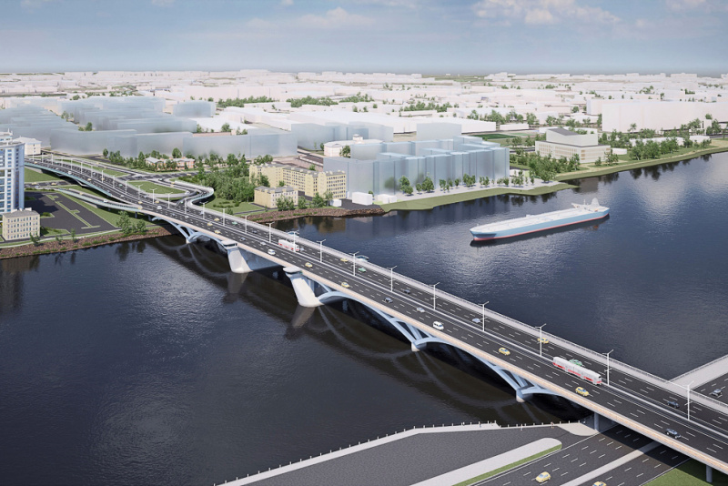 Строительство первого за 40 лет нового разводного моста через Неву